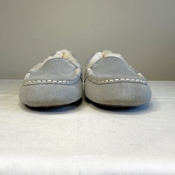 UGG Ansley Light Grey Suede Water Resistant Slipper - Picture 3 of 10